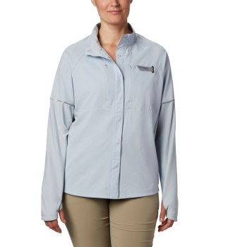 Columbia PFG Ultimate Catch ZERO Long Sleeve Hybrid, Camisa Grises Para Mujer | 049237-XDM